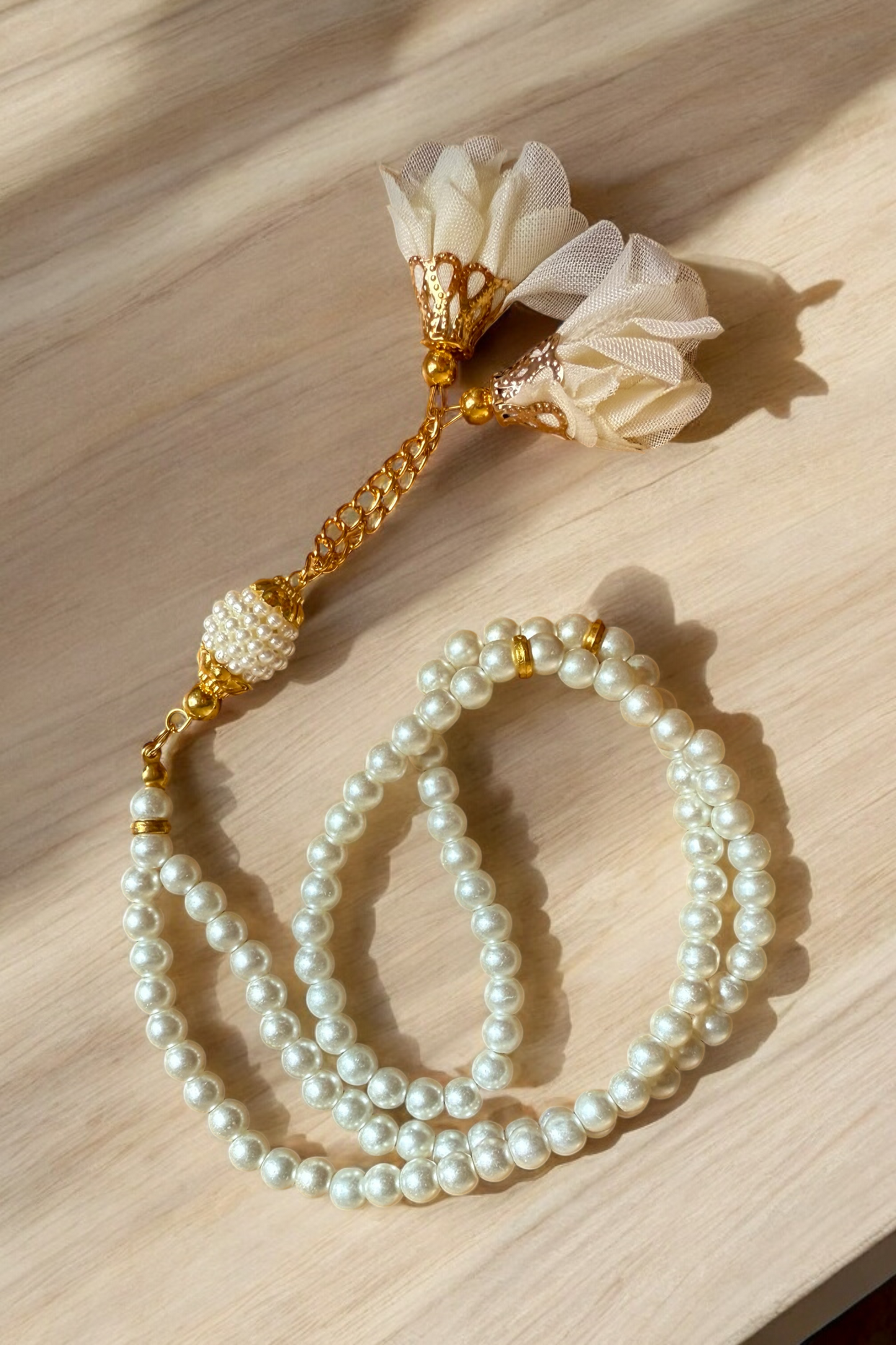 Prayer Beads - Pearl White